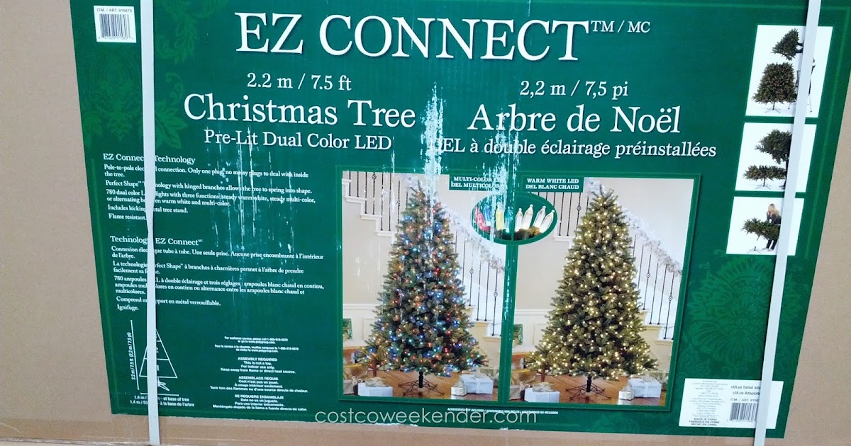 PreLit Dual Color LED EZ Connect 7.5' Christmas Tree Costco Weekender