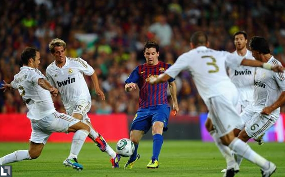 Real Madrid in the Super Cup Messi was not at his best form physically 