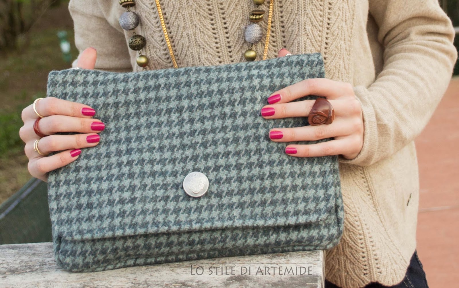 pied de poule be unique bag giulia garbi