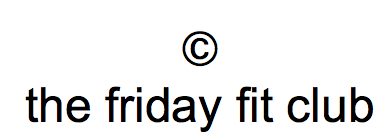 Join © the friday fit club
