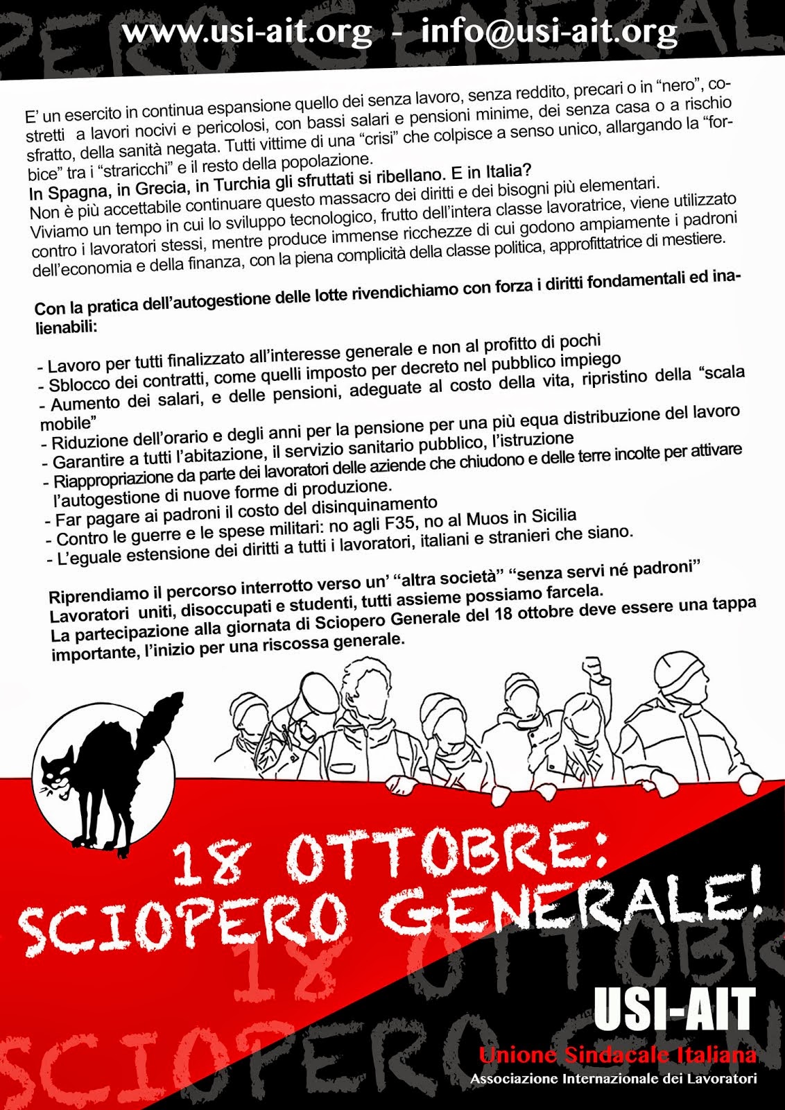 SCIOPERO 18 OTTOBRE 2013