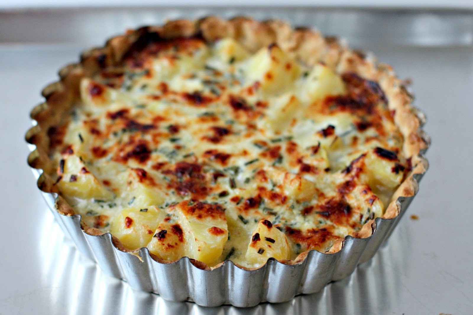 Milk and Honey Cheese and Potato Tart with Caraway Crust