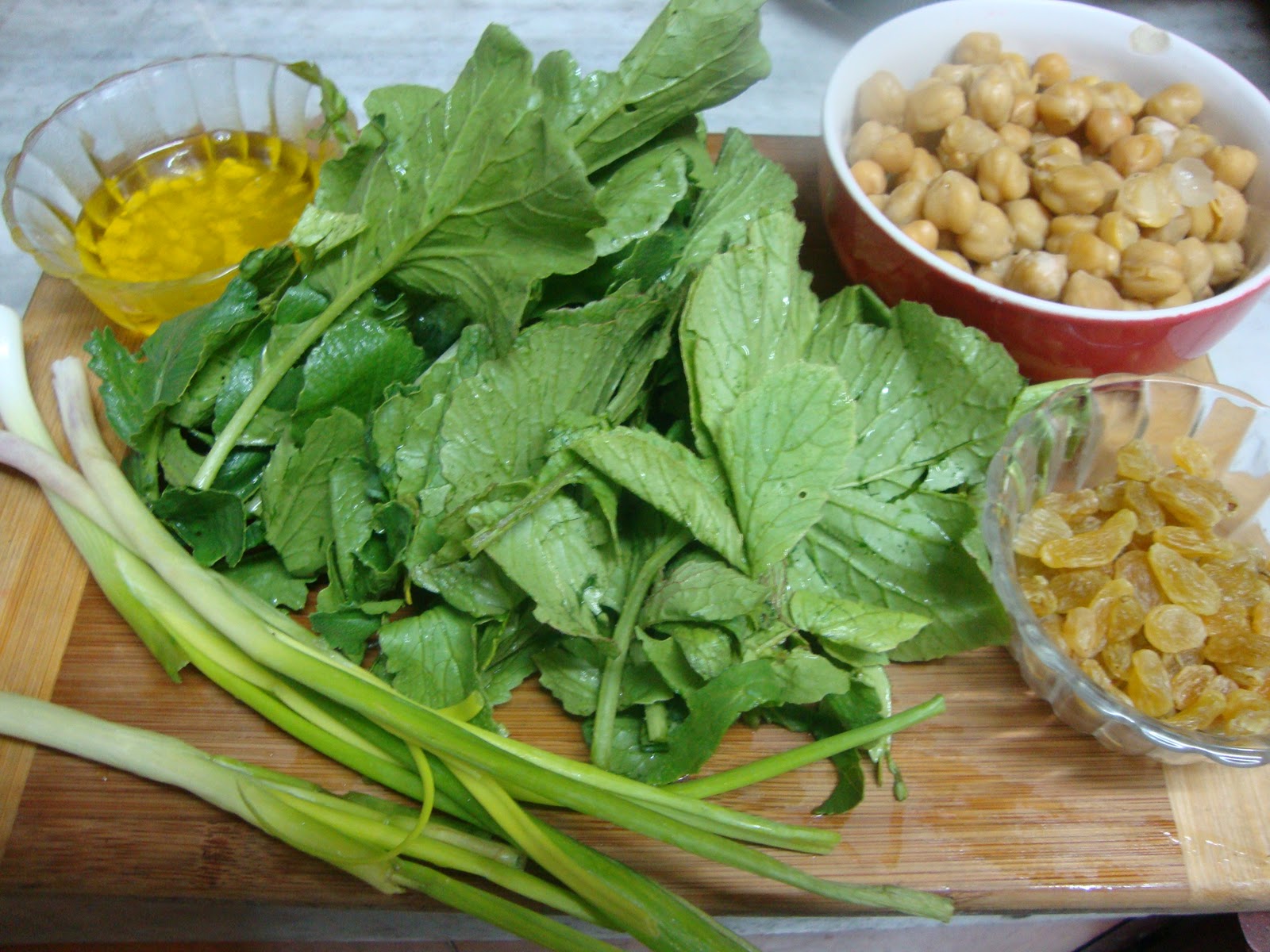 Cooking Delights Radish greens salad ( Lebanese )