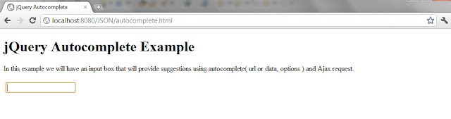 jQuery autocomplete Ajax JSON example using Java Servlet