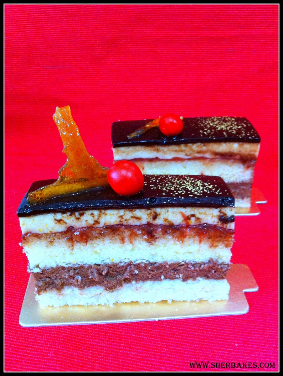 gâteau au chocolat noir et mousse à l’orange