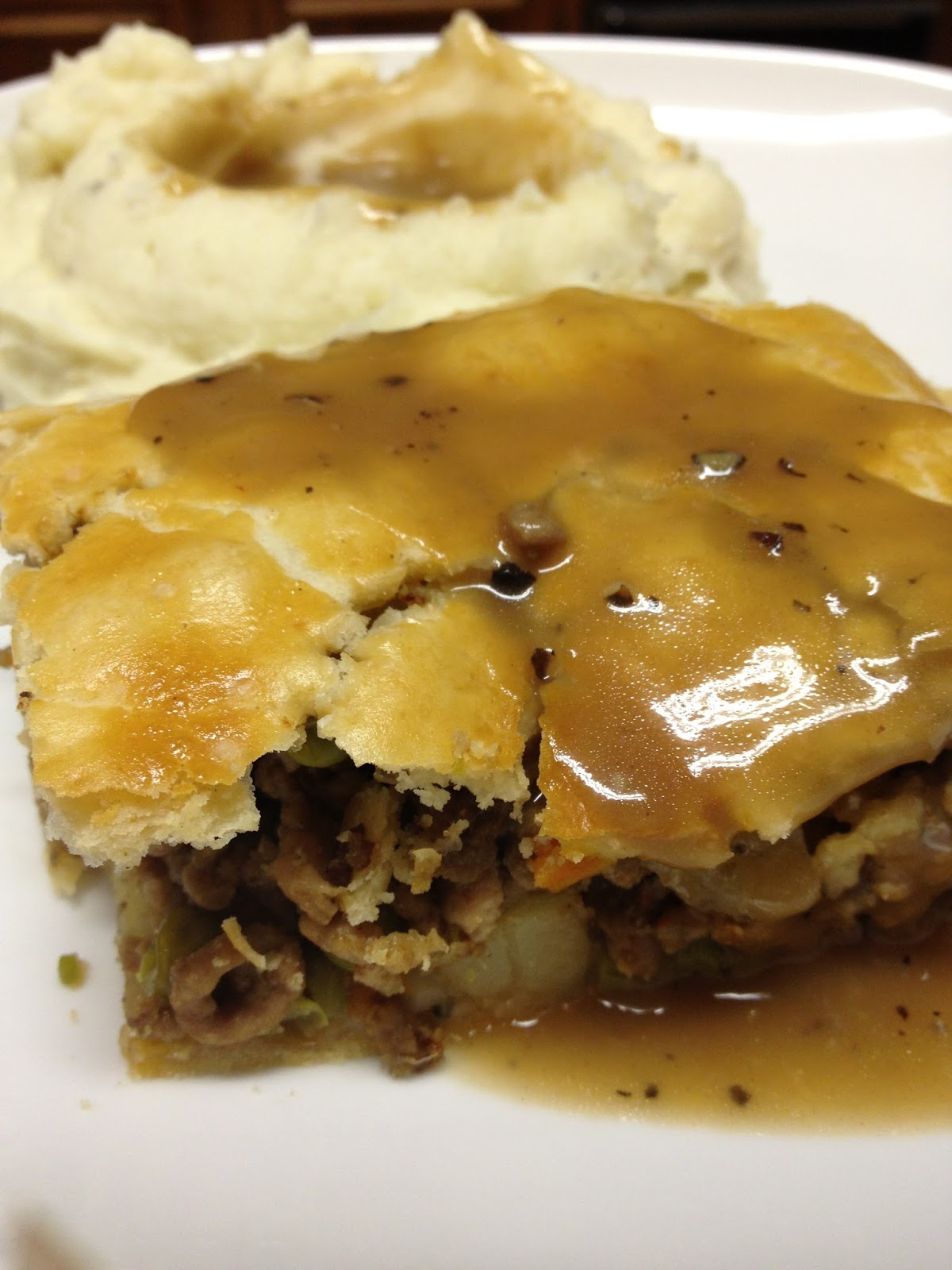 Tracy Cooks in Austin Meat pie This is my free form meat pie for lunch