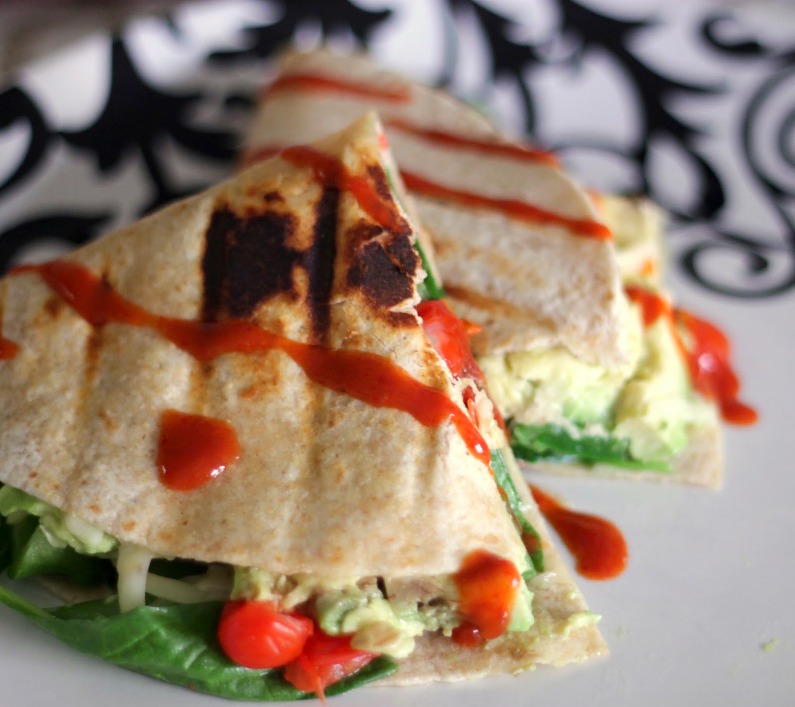 Brunch N' Cupcakes {Veggie Packed Quesadilla with Pepper Jack Cheese