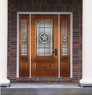 Texas Star Entry Door with Design