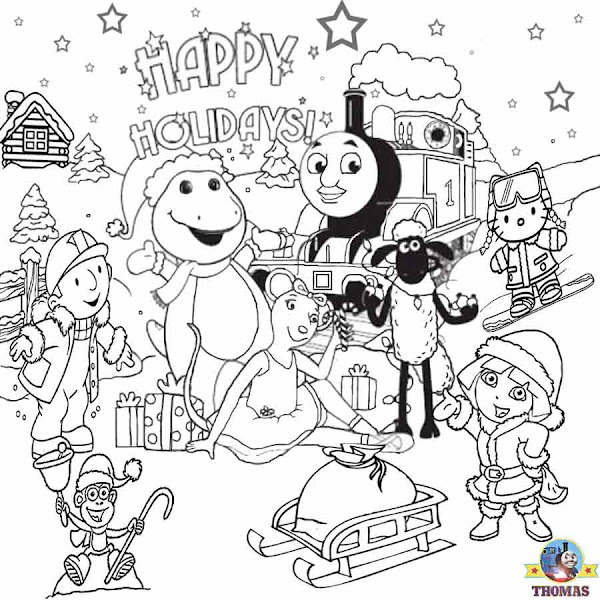 Free Printable Christmas Coloring Pages Train
