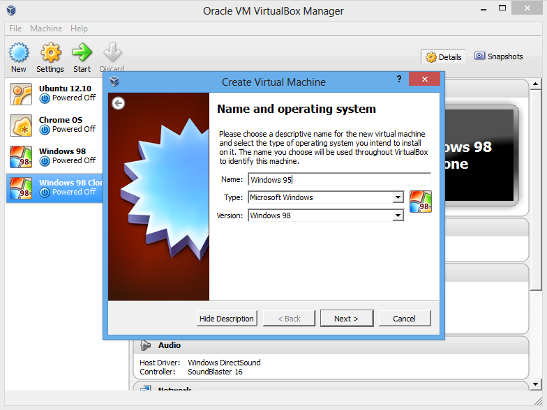 Windows 95 Virtualbox Image Files