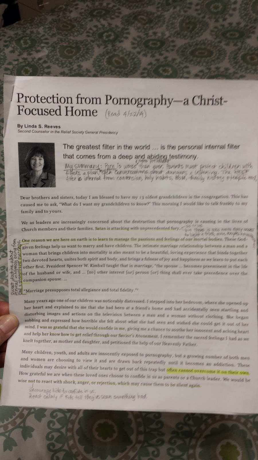 Purpose Driven Motherhood April 2014