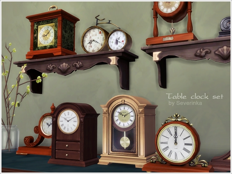 Sims 4 CC's The Best Table classic clocks by Severinka
