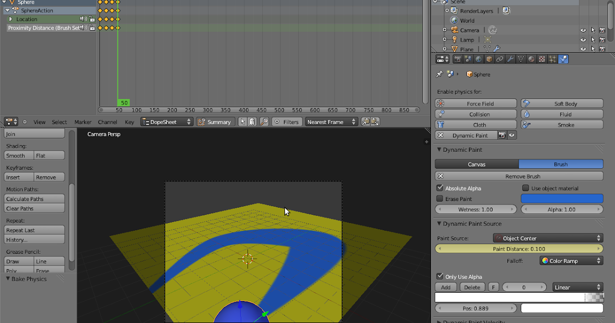 blender4d Tutoriel Dynamic Paint Blender 2.63a Partie 2