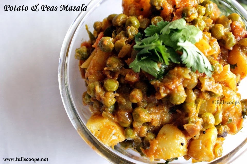 Potato and Peas Masala Full Scoops A food blog with easy,simple
