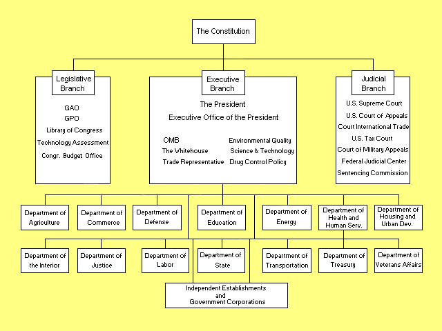 American System Of Government Chart