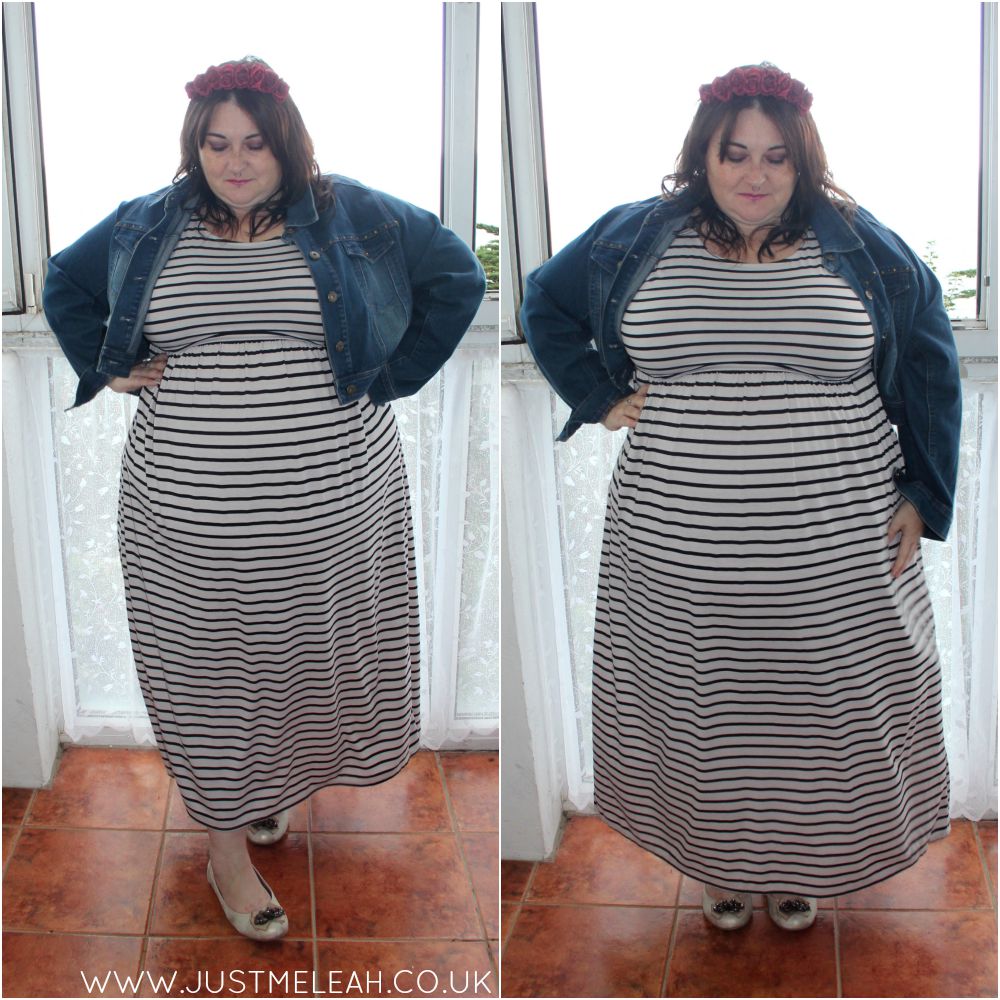 Outfit | Stripey maxi dress and denim ...