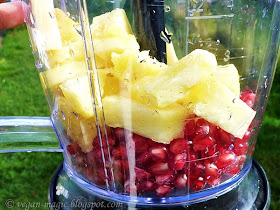 Vegan Magic: Pineapple Pomegranate Juice