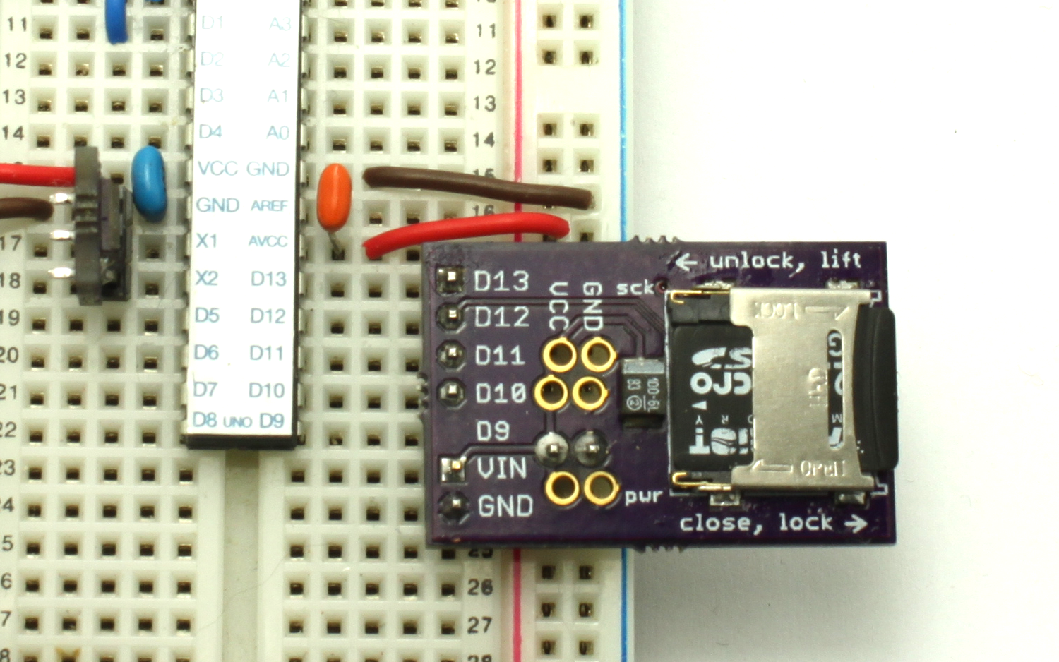 robots net blog for shimniokthey\u0027re microsd breakouts for breadboard arduinos they\u0027ve got the microsd socket plus 3 3v regulator, level shifter ic, and various passives
