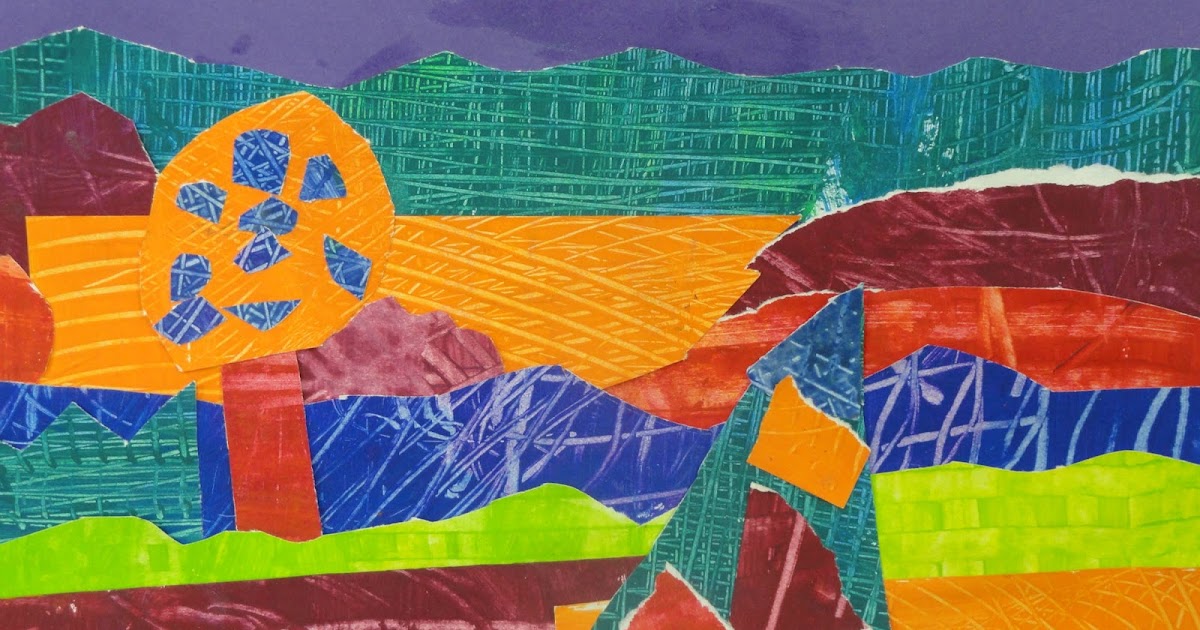 Splats, Scraps and Glue Blobs iPad Art Words and Landscapes