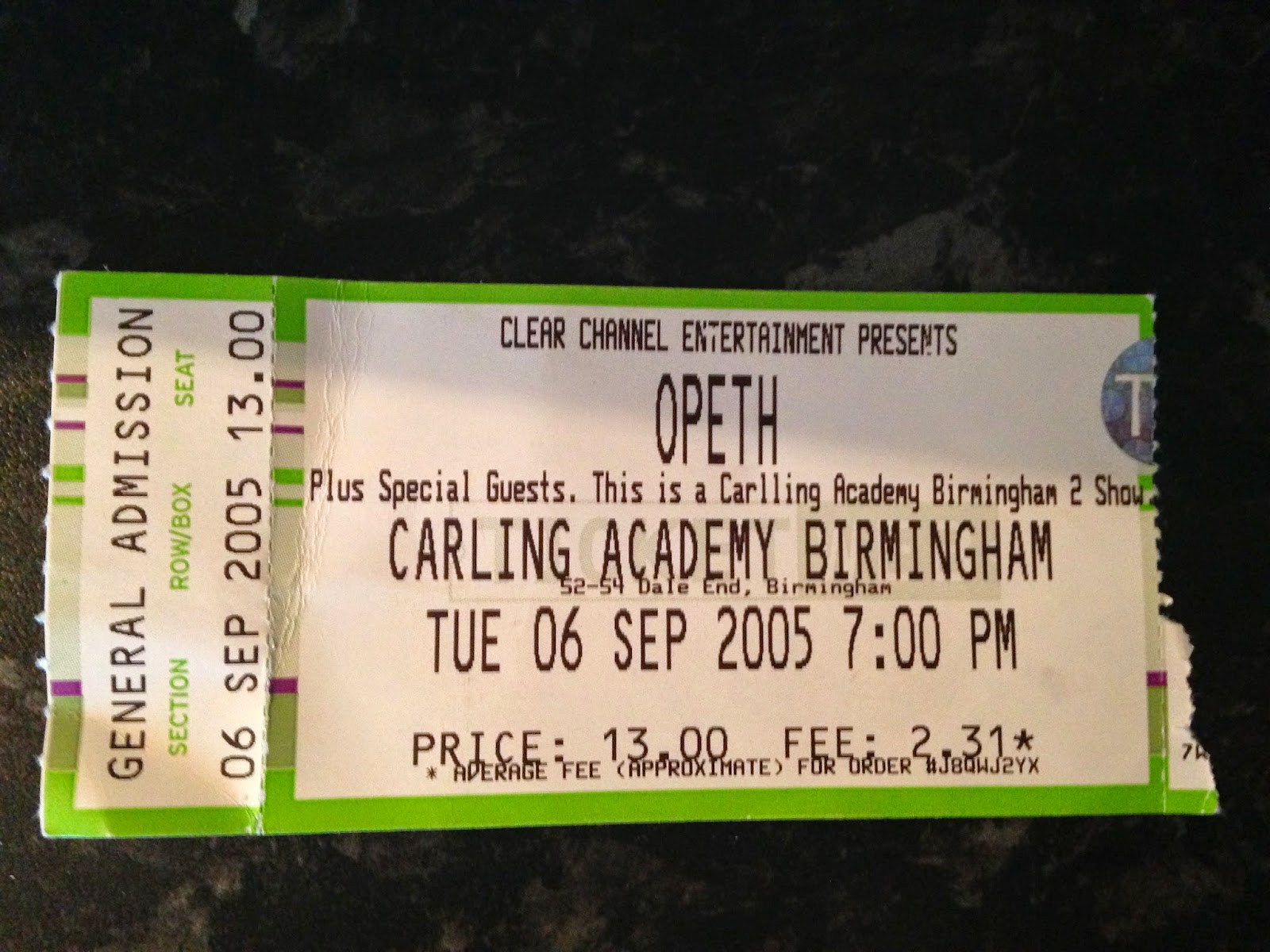 Daniel Cure The Official Author S Blog Opeth 6th September 2005