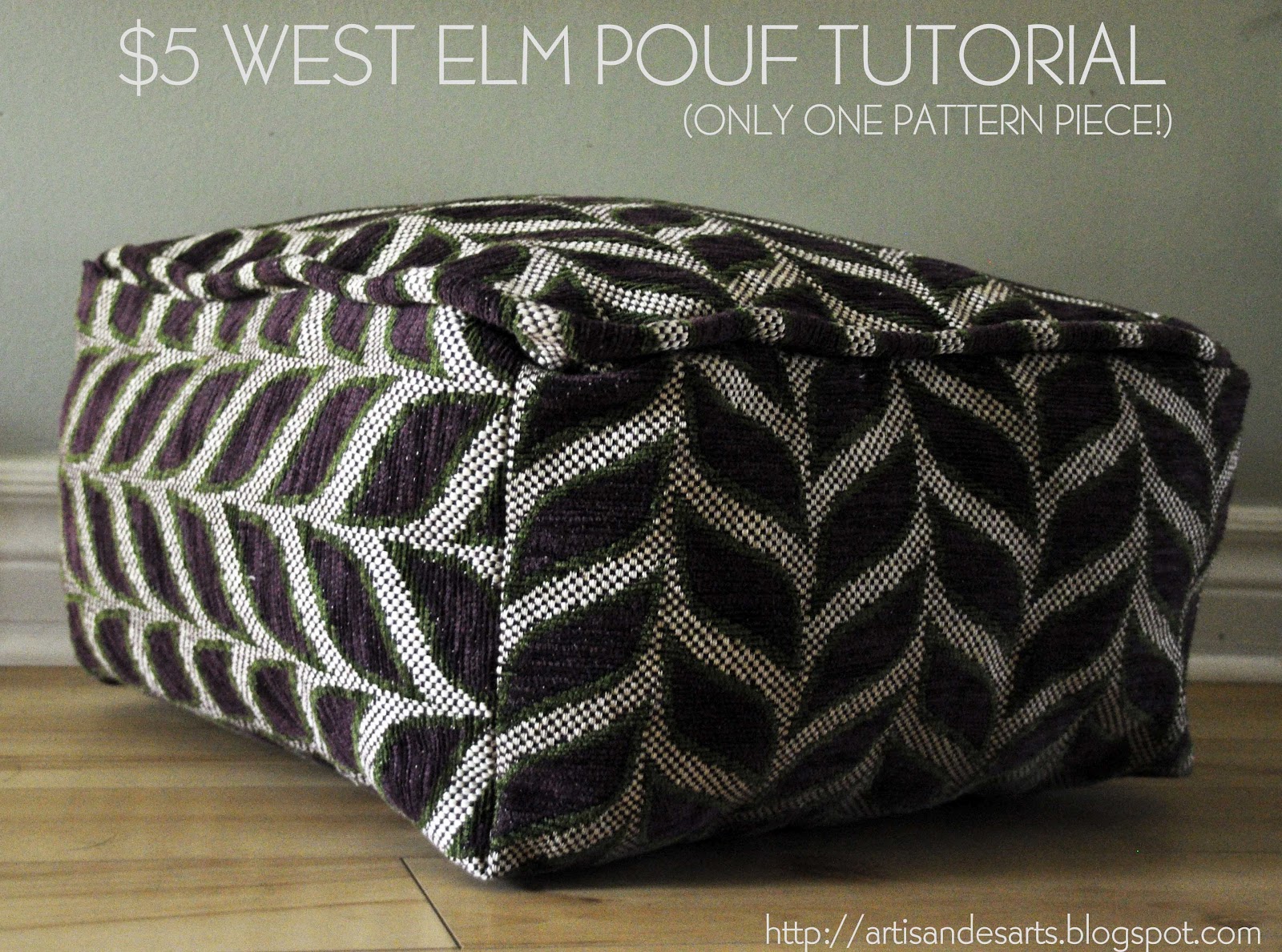 artisan des arts DIY West Elm style Pouf