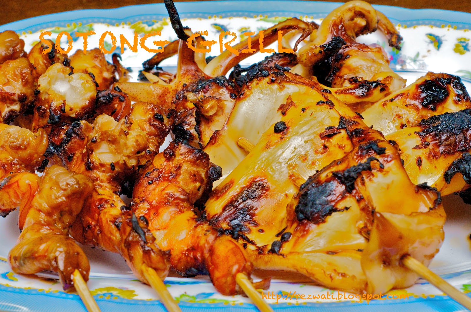 Wind Of Change Grilled Squid With Green Sauce Sotong Bakar