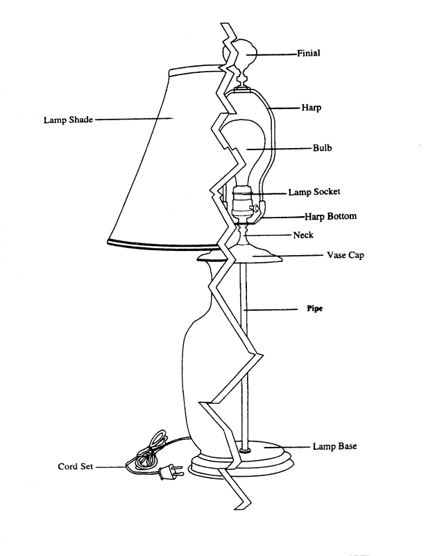Assembly Chart For A Table Lamp