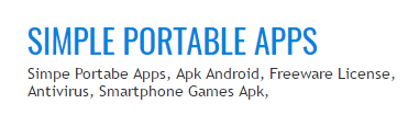 Simple Portable Apps
