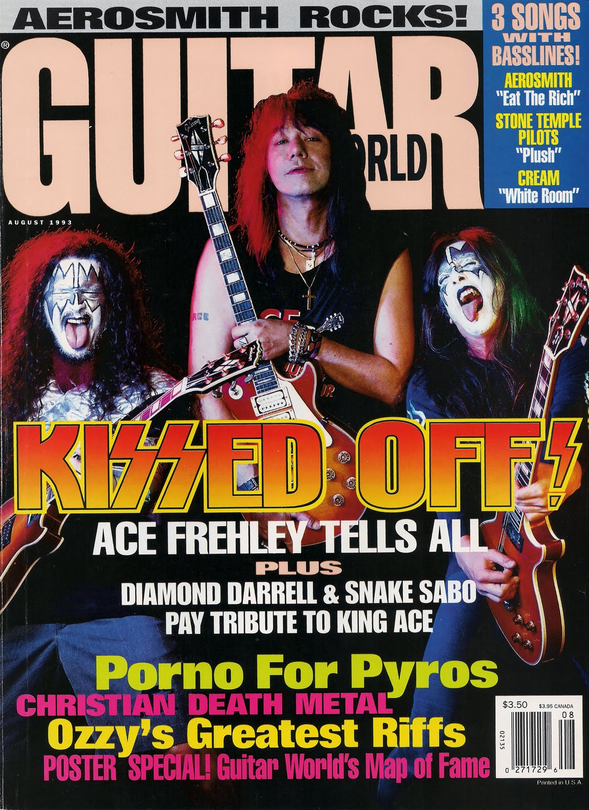 kiss the magazines Guitar World (Aug 1993) Kiss And Tell