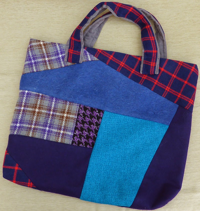 LinsArt Crazy Patchwork Bag Blue