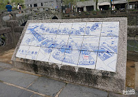 Plan du quartier, tout en faience, Nagasaki