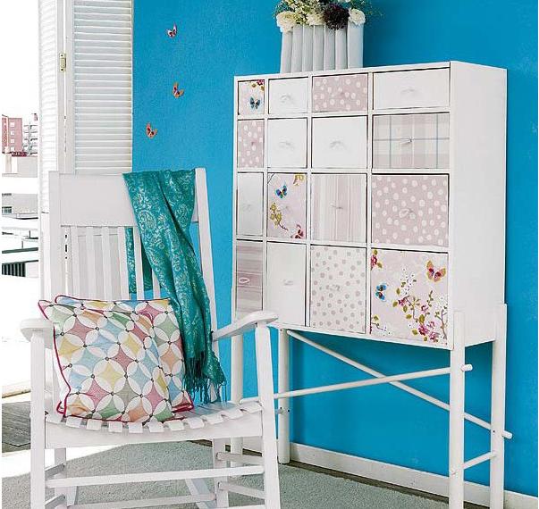 How to update furniture with wallpapers Home Decorating Ideas