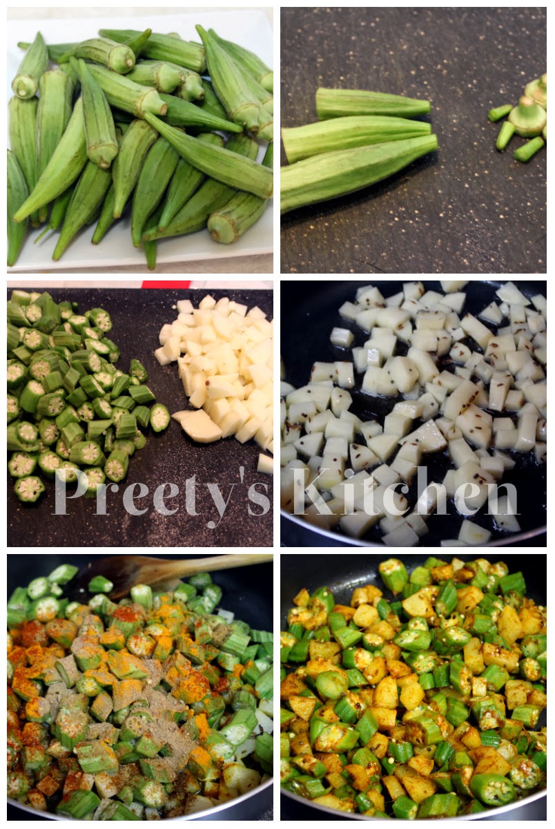 Preety's Kitchen Okra & Potato Stir Fry / Aloo Bhindi Ki Sabzi ( Vegan