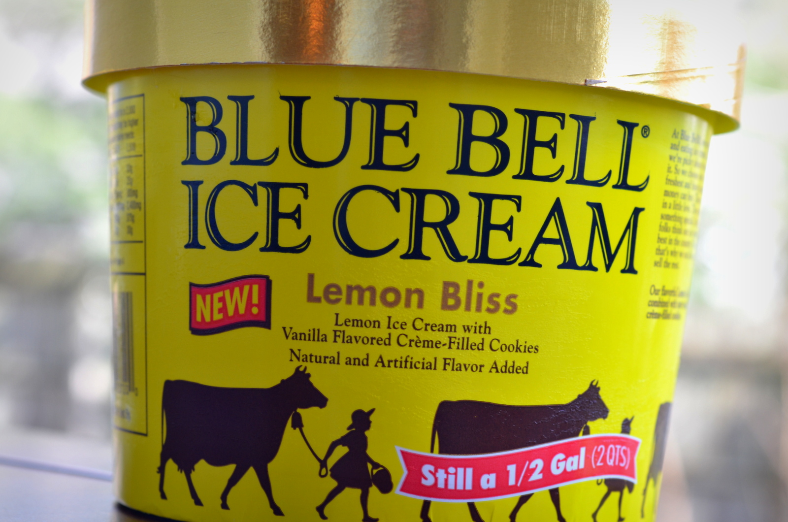 food and ice cream recipes REVIEW Blue Bell Lemon Bliss