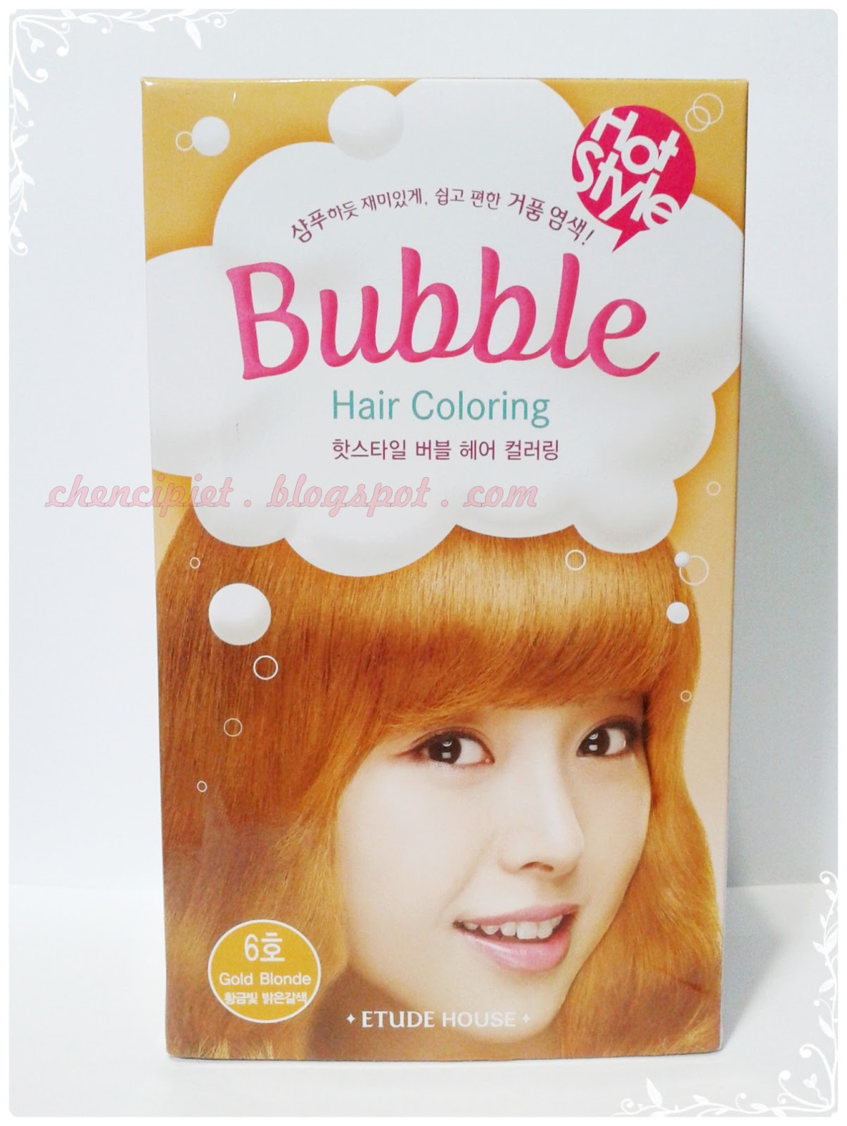 chencipiet [review] Etude House Bubble Hair Coloring in Gold Blonde