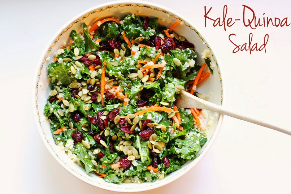 Morning Glories I massaged a salad. . .a KaleQuinoa salad!