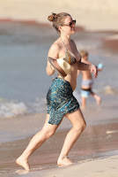 English: Alice Eve TIger Bikini Christmas day Barbados