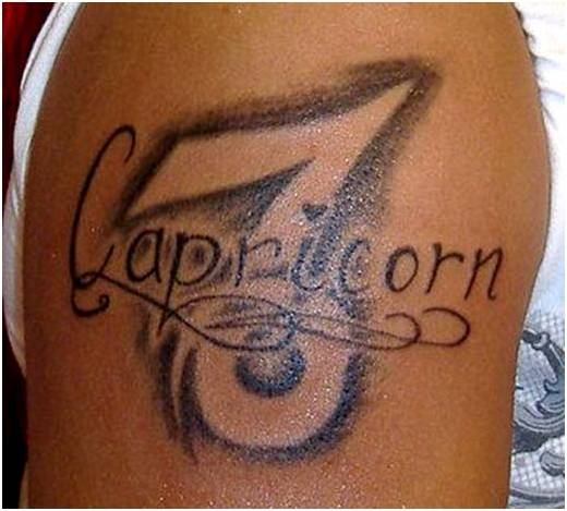 Capricorn Flower Tattoo