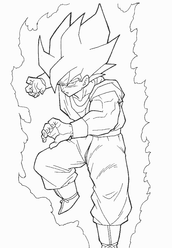 Desenhando Goku Ssj3 para colorir