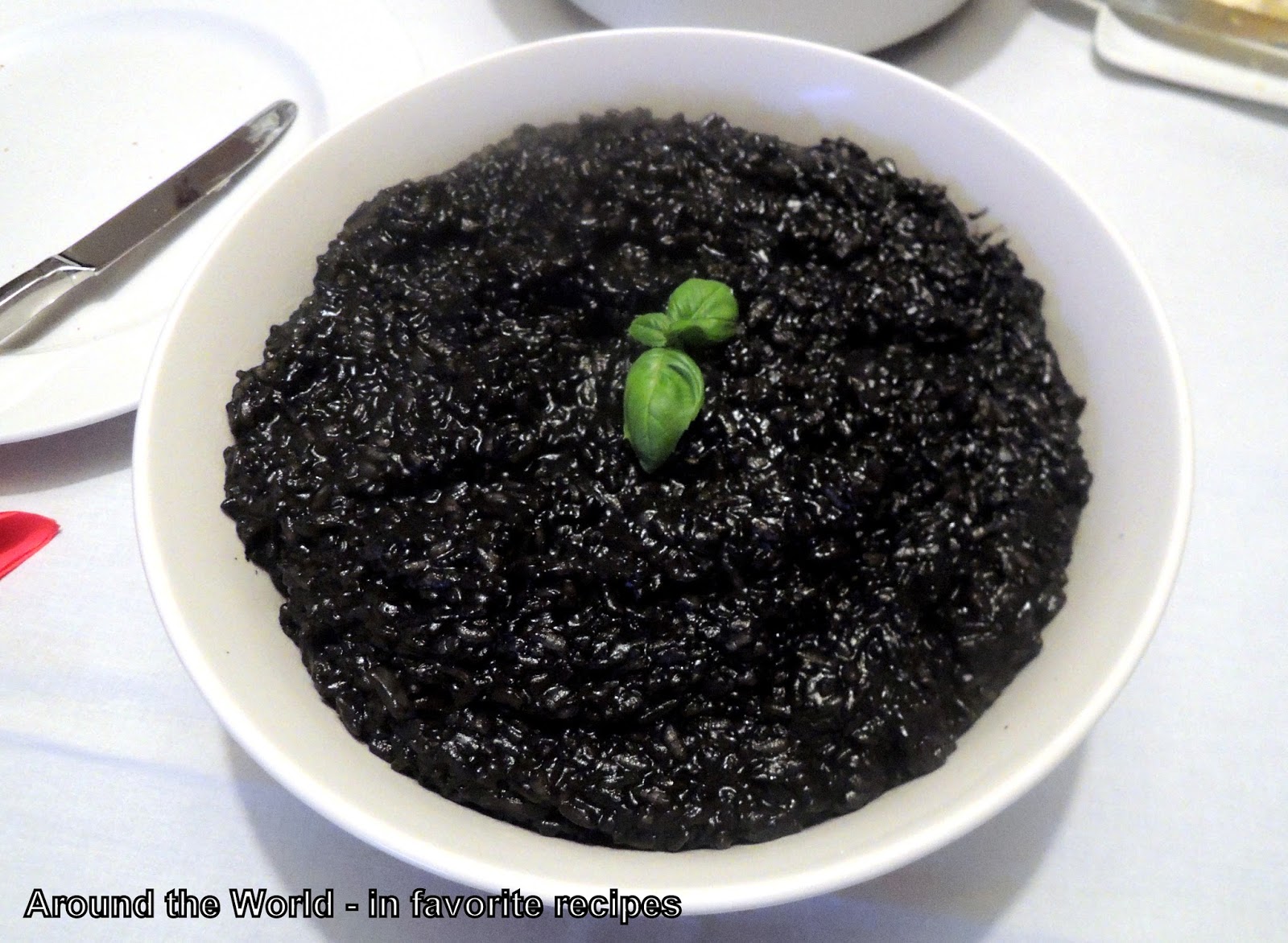 Around the World in favorite recipes Black Risotto