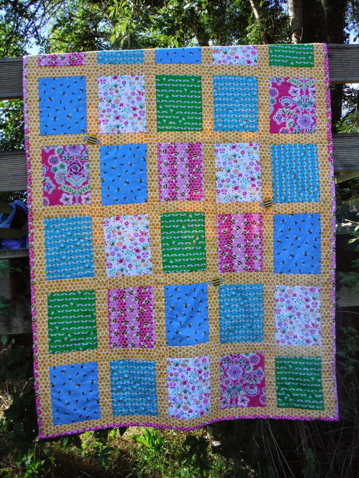 Wonky Patchwork Bee Quilt