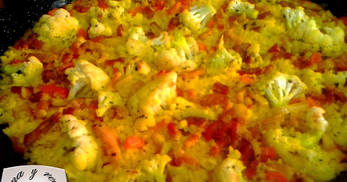 COCINA Y RECETAS DE ANNA PAELLA DE COLIFLOR Y BACON