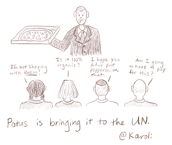 Potus is bringing it to the UN.