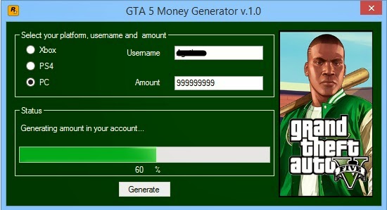GTA 5 Money Generator v.1.0 (100% Work) No Survey ~ Gta 5 Hack