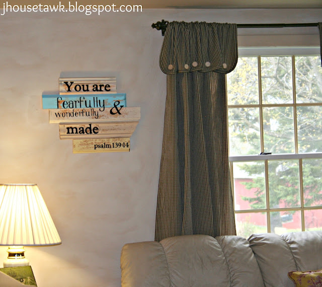 J House Tawk DIY sign with leftover trim