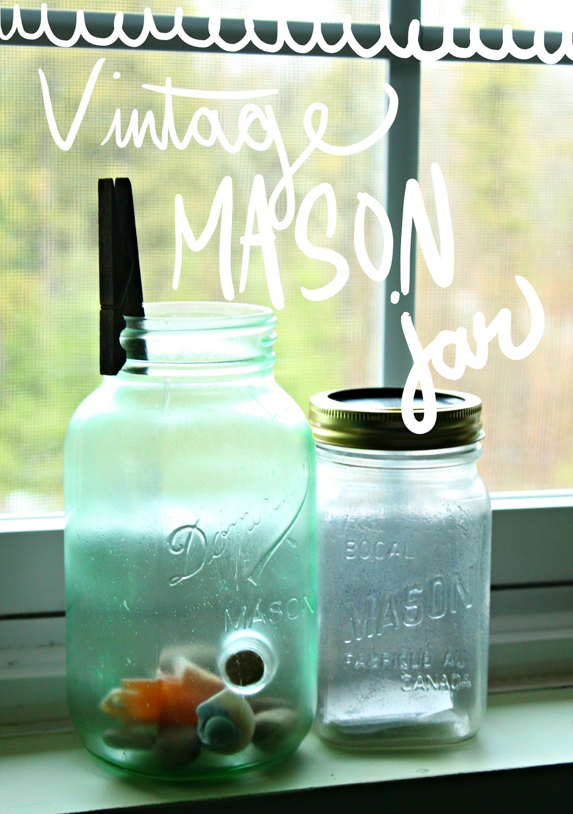 In Real Life D.I.Y. Wednesday // Vintage {looking} Mason Jars