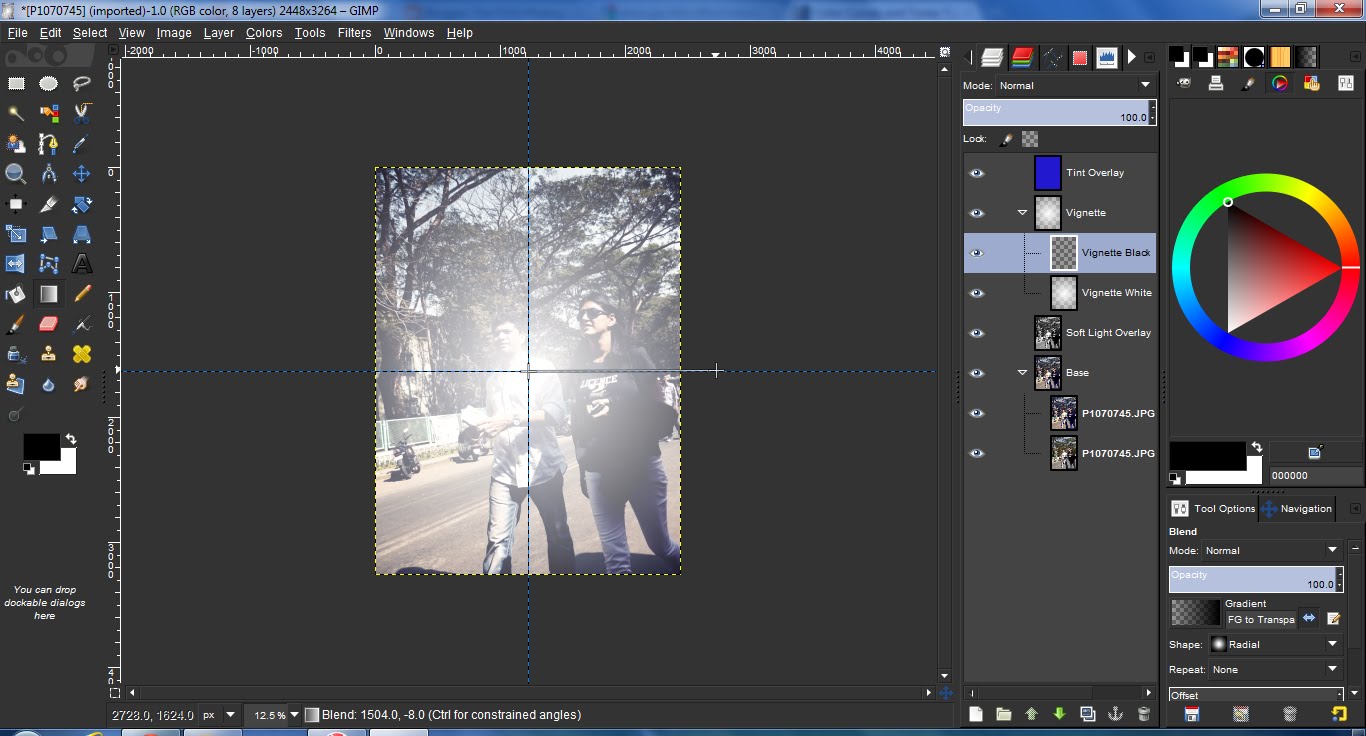 Film effect using the GIMP
