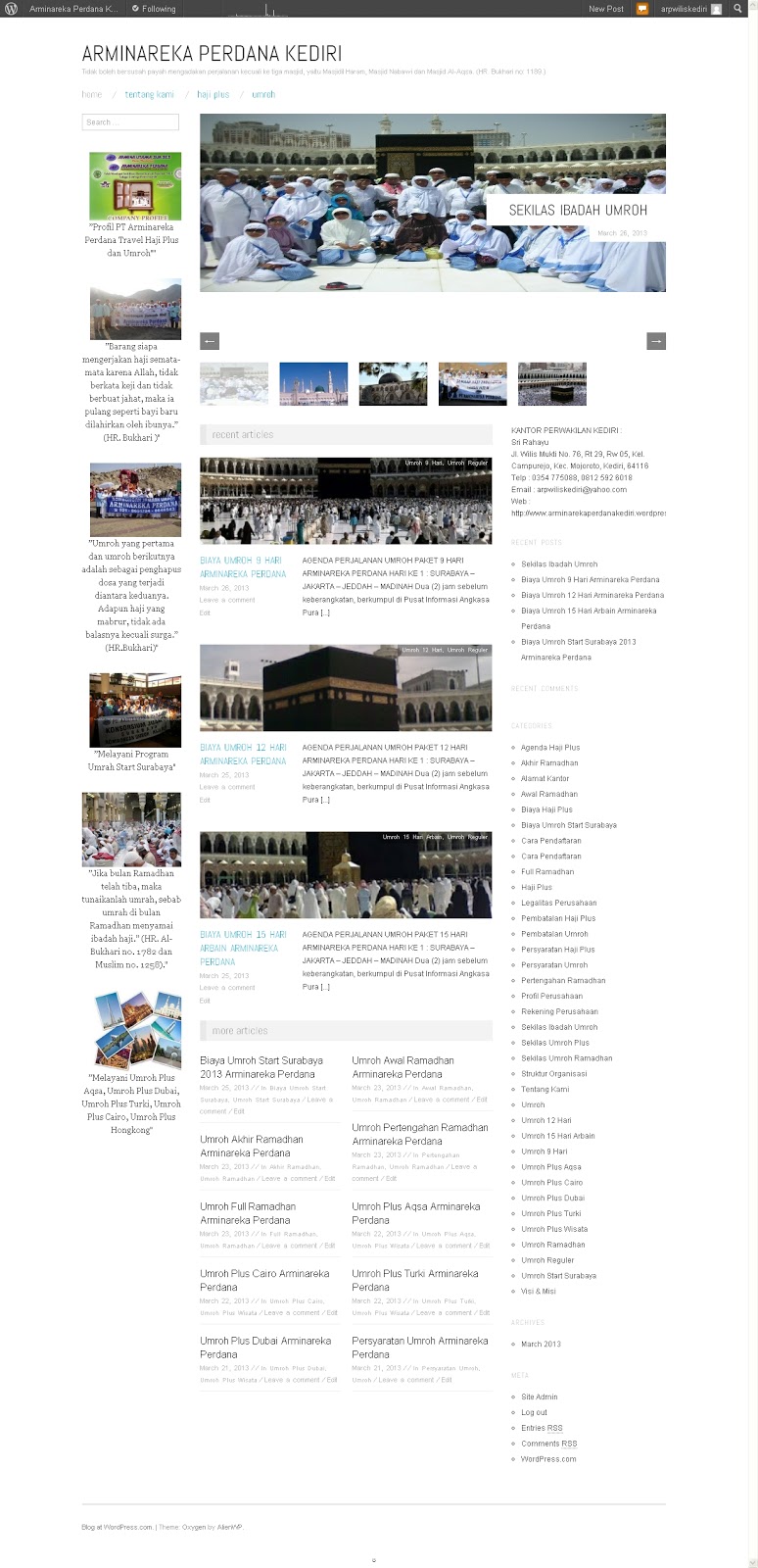 Peluang Usaha Kantor Perwakilan Tour Travel Haji Plus dan