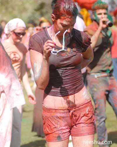 Holi celebration Hot TV actress