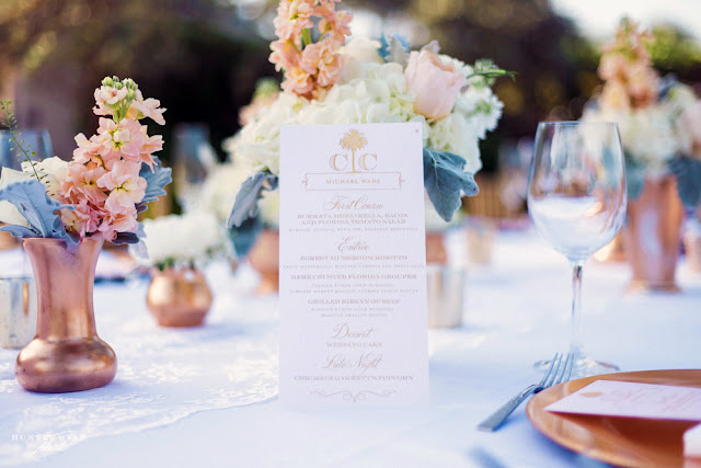 Monogrammed Wedding Menu